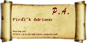Pirók Adrienn névjegykártya